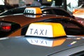 Taxis waiting for customers