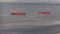 Sign markings on taxiway for direction at airport Royalty Free Stock Photo