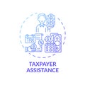 Taxpayer assistance concept icon