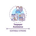 Taxpayer assistance concept icon