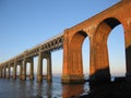 Tay Rail Bridge and Dundee from Fife, Scotland