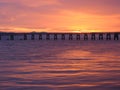 Tay Rail bridge at dusk Royalty Free Stock Photo