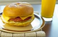 Taylor Ham Breakfast Sandwich Royalty Free Stock Photo