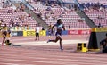 TAYLOR MANSON from USA run to win in 4x400 metres relay final in the IAAF World U20 Championship in Tampere, Finland