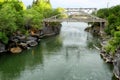 The Taylor`s crossing toll bridge in Idaho Falls Idaho Royalty Free Stock Photo