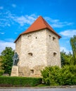 Taylors bastion tower and the statue of Baba Novac romanian hero