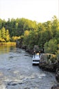 Taylors Falls Minnesota Paddle Boat on the St. Croix River s Royalty Free Stock Photo