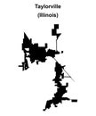 Taylorville outline map Royalty Free Stock Photo