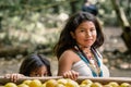 Parque Tayrona, Santa Marta, Colombia March 09 2021: portrait of an Kogui indigenous Kogi children in the Parque Natural Tayrona, Royalty Free Stock Photo