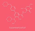 Tazemetostat cancer drug molecule. Skeletal formula Royalty Free Stock Photo