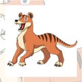 Tazmanian tiger cartoon character design Royalty Free Stock Photo