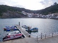 Tazones village port of Asturias in Spain. Europe. Horizontal photography.