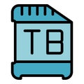 Tb sd card icon vector flat Royalty Free Stock Photo