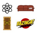 The Big Bang Theory set of icons series related