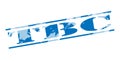 Tbc blue stamp Royalty Free Stock Photo