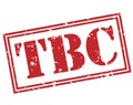 Tbc Red stamp Royalty Free Stock Photo