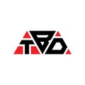 TBD triangle letter logo design with triangle shape. TBD triangle logo design monogram. TBD triangle vector logo template with red Royalty Free Stock Photo