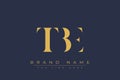 TBE abstract letter logo design Royalty Free Stock Photo