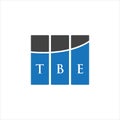TBE letter logo design on white background. TBE creative initials letter logo concept. TBE letter design