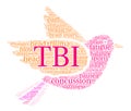 TBI Word Cloud Royalty Free Stock Photo
