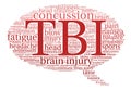 TBI Word Cloud Royalty Free Stock Photo