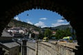 Tbilisi, city view from the bridge over the river. Royalty Free Stock Photo
