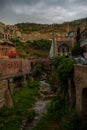 TBILISI, GEORGIA: Abanotubani - ancient district of Tbilisi, known for its sulfuric baths. Royalty Free Stock Photo