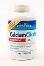 TBILISI, GEORGIA- April 18, 2020:Calcium citrate medical pills by 21 Century company