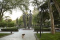 TBILISI, GEORGIA - APRIL 18, 2024: Deda Ena Park. Mother Tongue Statue