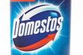 TBILISI, GEORGIA- April 18, 2020:Domestos toilet cleaner bottle on white