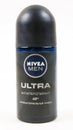 TBILISI, GEORGIA- April 18, 2020:Nivea Men antiperpirant gel on the wnite Royalty Free Stock Photo