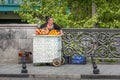 Street juice seller in Tbilisi, Georgia Royalty Free Stock Photo