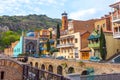 13.04.2018 Tbilisi, Georgia - Architecture of the Old Town of Tb Royalty Free Stock Photo