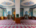 TBILISI, GEORGIA - August 06, 2015: The interior of Jumah Friday Mosque, decorated with arabic inscriptions from Quran and flora Royalty Free Stock Photo