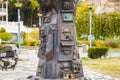 Landmark in Rikhe park, city center of Tbilisi, statue of iron tree