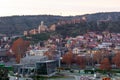 Tbilisi, Georgia - 4 December, 2021: Panorama of fortress citadel Narikala