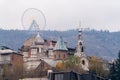 Tbilisi, Georgia - 12.03.2018: Domes of the Church of St. Michael of Tver and other temples on the background of Mtatsminda Royalty Free Stock Photo