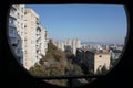 Tbilisi, Georgia - February 19th 2022 - Block of flats in capital of Georgia - public housing - balcony view