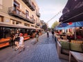 Tbilisi, Georgia - 07 23 2022: Hot summer afternoon view along Davit Aghmashenebeli Avenue in Downtown Tbilisi with