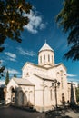 Tbilisi Georgia. Kashveti Church Of St. George, White Georgian Orthodox Church Of Cross-Dome Style