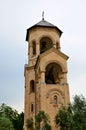 Free standing bell tower with Georgian Cross Holy Trinity Orthodox Cathedral Sameba Tbilisi Georgia