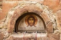 Tbilisi, Georgia: Icon of Christ on the building of ancient Georgian church