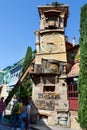 Tbilisi, Georgia - May, 08 2019: Rezo Gabriadze Falling tower, Marionette Theater. Tbilisi