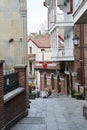 Tbilisi, Georgia - 15.04.2021: Narrow cobbled old street in Tbilisi Royalty Free Stock Photo