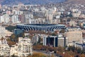 Tbilisi, Georgia - 23 November, 2020: Aerial view of Boris Paichadze Dinamo Arena