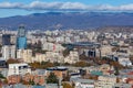 Tbilisi, Georgia - 23 November, 2020: Aerial view of Boris Paichadze Dinamo Arena