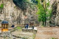 TBILISI, GEORGIA. November 2019. The Leghvtakhevi Waterfall in the canyon by the Tbilisi botanical garden