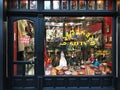 TBILISI, GEORGIA - NOVEMBER 26, 2017: View through a shop window. The souvenirs traditional market in Tbilisi