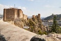 Tbilisi, Georgia - October 21, 2019: Ancient ruins of Narikala fortress on a high mountain in Tbilisi Royalty Free Stock Photo