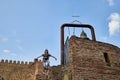 Tbilisi, Georgia - October 21, 2019: Ancient ruins of Narikala fortress on a high mountain in Tbilisi Royalty Free Stock Photo